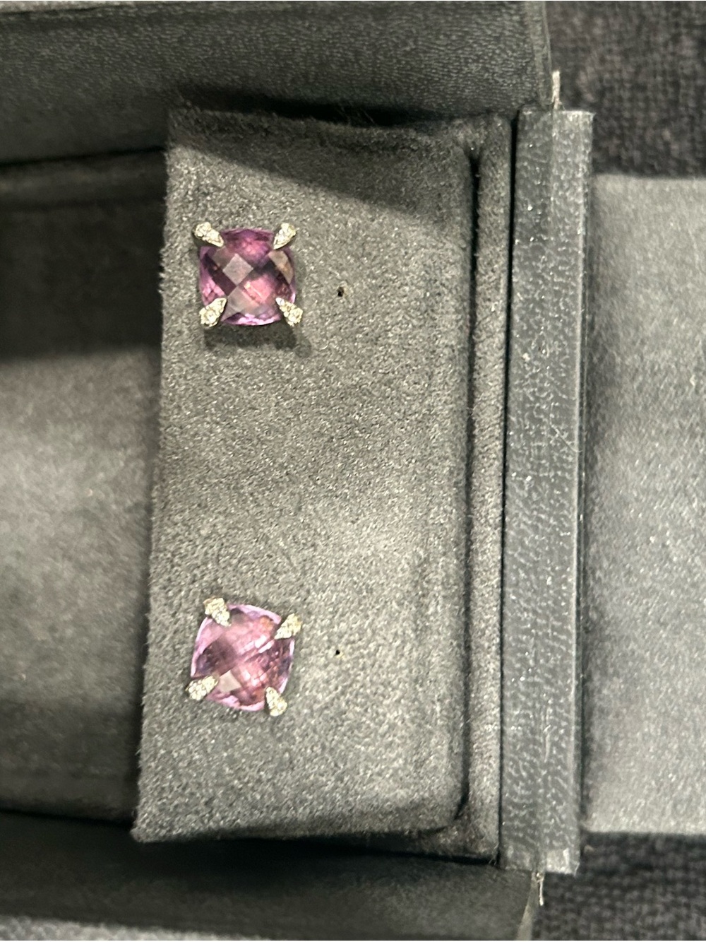 DAVID YURMAN
Petite Châtelaine® Stud Earrings in Amethyst with Diamonds